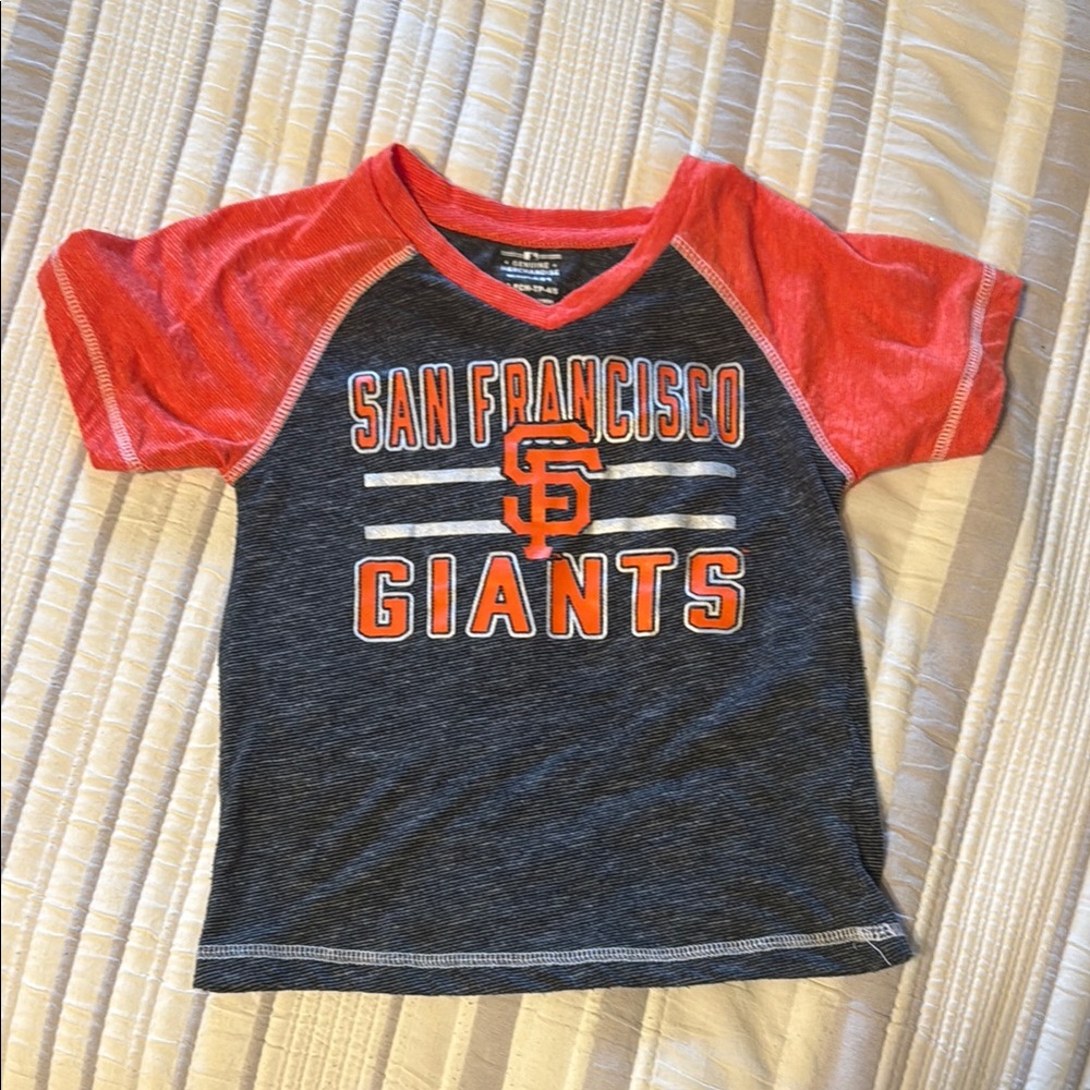 Genuine Merchandise Gray and Orange San Francisco Giants Tee